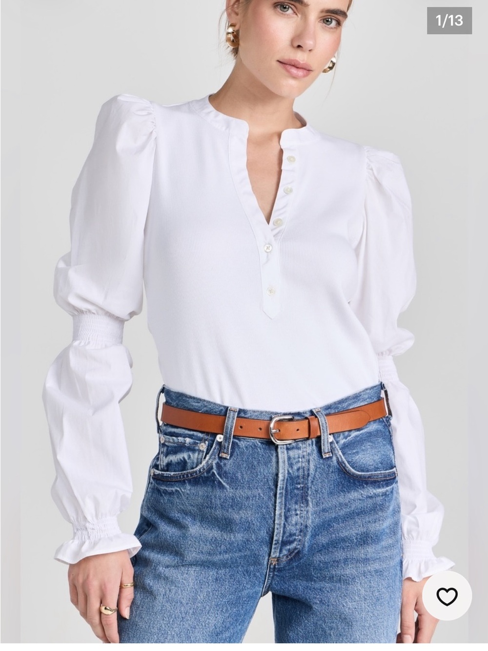 Veronica Beard Effy Top in white